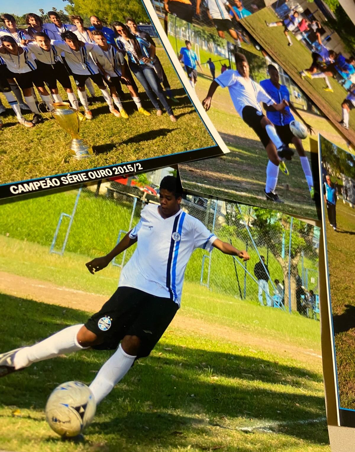 Registros de Luan como jovem jogador campeão